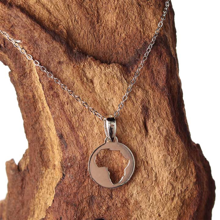 Africa Pendant Necklace Sterling Silver Sproose